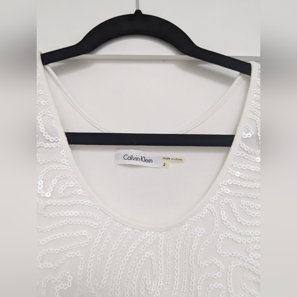 Calvin Klein White Sequin Dress - Picture 7 of 7